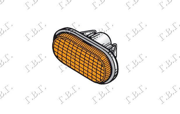 MIGAVAC U KRILU ZUTI (SA OKVIROM) RENAULT MEGANE COUPE-CABRIO 1999-2002 (EA0/EA1)