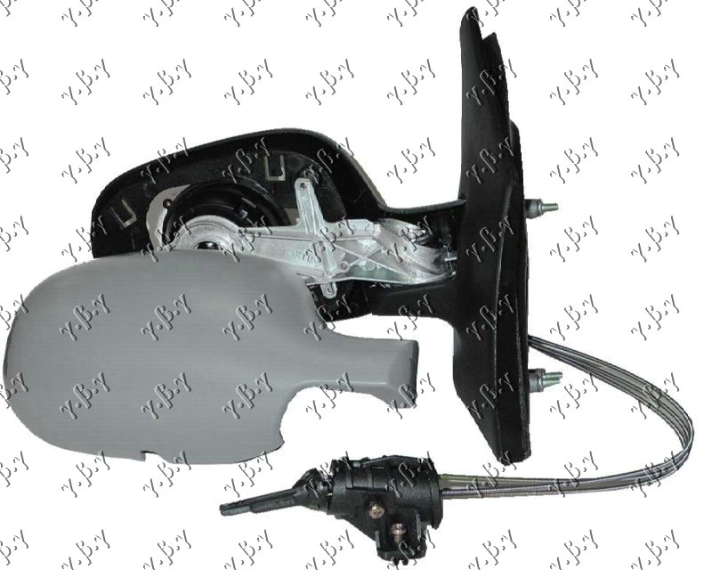 RETROVIZOR MEHANICKI SA SAJLOM PM (SENZOR) (KONVEKSNO STAKLO) RENAULT MEGANE COUPE-CABRIO 1999-2002 (EA0/EA1)
