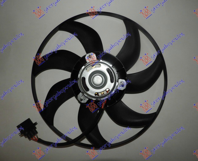 VENTILATOR HLADNJAKA (MOTOR+ELISA) (390mm) (3 PIN) SKODA ROOMSTER 2010-2015 (5J7)