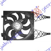 VENTILATOR KOMPLET (BENZIN/DIZEL) (390mm) SKODA ROOMSTER-PRAKTIK 2006-2010 (5J7)