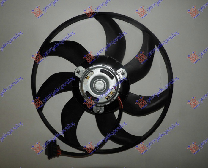 VENTILATOR HLADNJAKA (MOTOR+ELISA) (90W) (390mm) (3 PIN) (TEMIC TIP) SKODA ROOMSTER 2010-2015 (5J7)