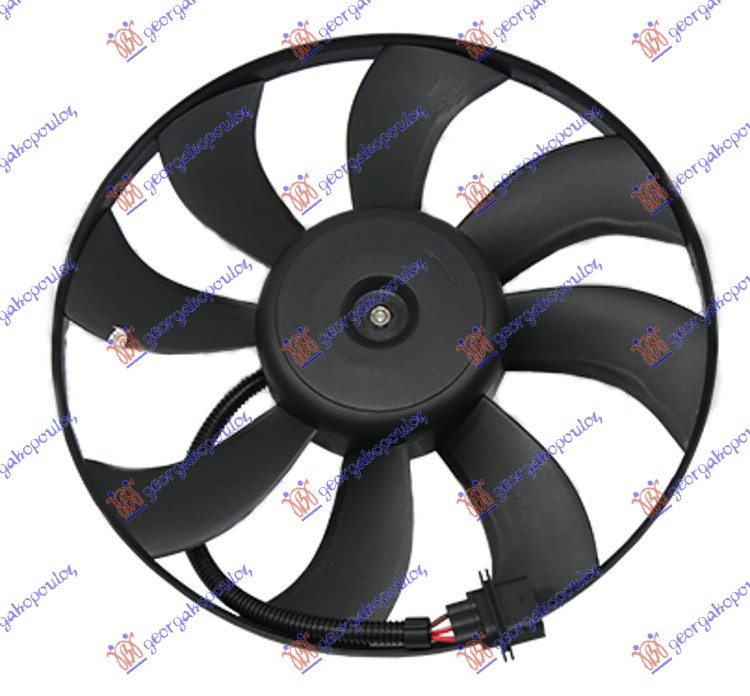 VENTILATOR (MOTOR+ELISA) (390mm) SKODA ROOMSTER 2010-2015 (5J7)