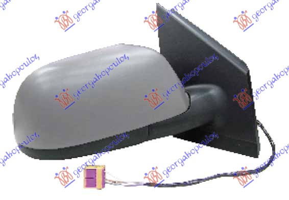 RETROVIZOR ELEKTRICNI SA GREJACEM (KONVEKSNO STAKLO) VW POLO 2002-2005 (9N2)