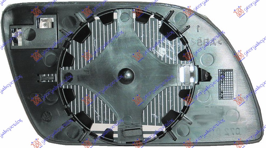 STAKLO RETROVIZORA SA GREJACEM (ASFERICNO) VW POLO 2002-2005 (9N2)