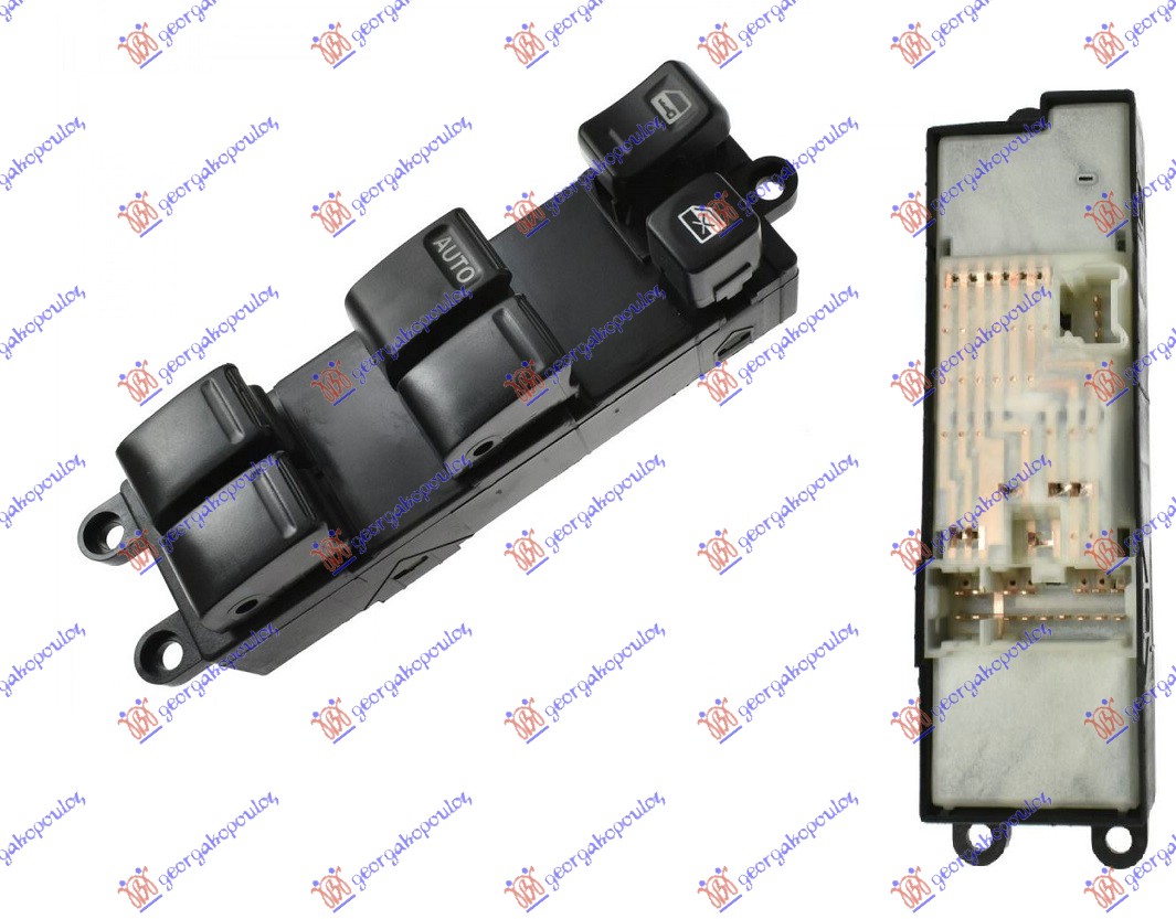 PREKIDAC U PREDNJIM VRATIMA (4 TASTERA) (2 KONEKTORA) (16+3 PIN) NISSAN ALMERA SDN 2000-2006 (N16)