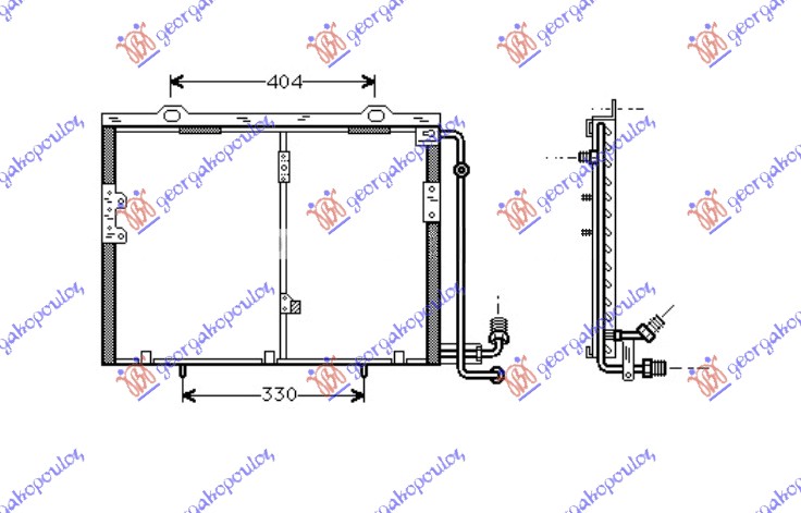 HLADNJAK KLIME 2.0/2.3/3.2 BENZIN (552x406x25) MERCEDES CLK 1997-2002 (W208)