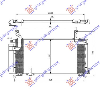 HLADNJAK KLIME ZA SVE MODELE (645x304x18) SUZUKI LIANA 2001-2007 (ER/RH)