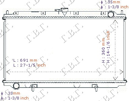 HLADNJAK MOTORA 1.6/2.0 16V (68x36) NISSAN PRIMERA 1999-2001 (P11)