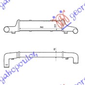 HLADNJAK INTERKULERA 2.5-2.9 CDi (56.2x115x52) MERCEDES E CLASS 1999-2002 (W210)