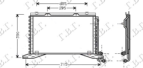 HLADNJAK KLIME 2.0 KOMPRESSOR - 2.0/2.2 CDI (570x320) MERCEDES E CLASS 1999-2002 (W210)