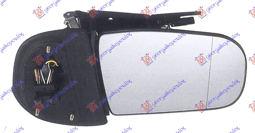 RETROVIZOR (BEZ POKLOPCA) ELEKTRICNI SA GREJACEM (ELEKTRO-SKLOPIV) (MEMORIJA) (MIGAVAC) (A KVALITET) (ASFERICNO STAKLO) MERCEDES E CLASS 1999-2002 (W210)