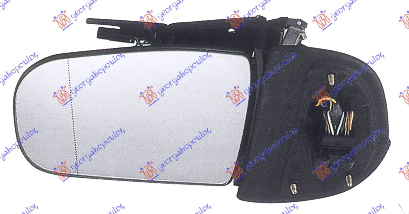 RETROVIZOR (BEZ POKLOPCA) ELEKTRICNI SA GREJACEM (ELEKTRO-SKLOPIV) (MEMORIJA) (MIGAVAC) (A KVALITET) (ASFERICNO STAKLO) MERCEDES E CLASS 1999-2002 (W210)