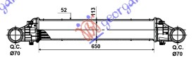 HLADNJAK INTERKULERA 2.2 CDi (65x11.3x5.0) MERCEDES E CLASS 2002-2009 (W211)
