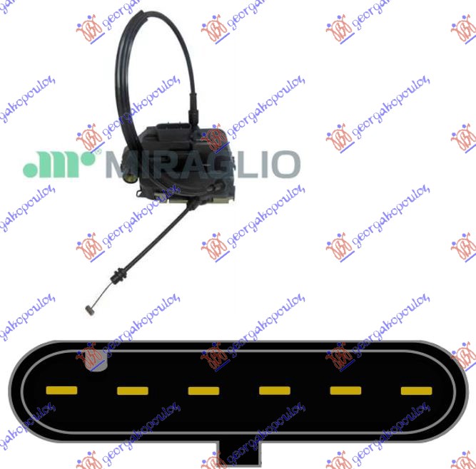 BRAVA PREDNJIH VRATA (CENTRALNO ZAKLJUCAVANJE) CRNA (6pins) CITROEN C3 2002-2010 (FC/FN)