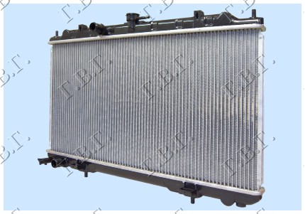 HLADNJAK MOTORA 1.5/1.6/1.8 (+/-AC) (360x690) (ENGLESKA) (GORNJI OTVORI NOSACA VENTILATORA 445mm) NISSAN PRIMERA 2002-2008 (P12)