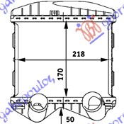HLADNJAK INTERKULERA BENZIN (170x218x50) SMART FORTWO 1998-2007 (450)