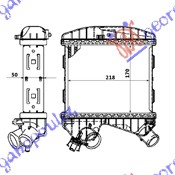 HLADNJAK INTERKULERA DIZEL (170x218x50) SMART FORTWO 1998-2007 (450)