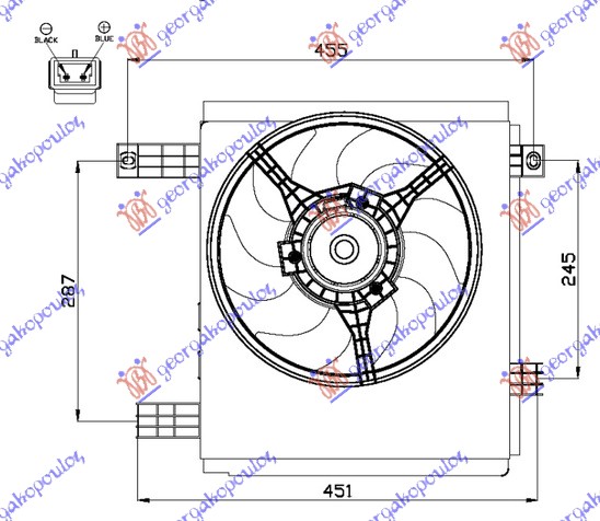VENTILATOR (BENZIN/DIZEL) SMART FORTWO 1998-2007 (450)