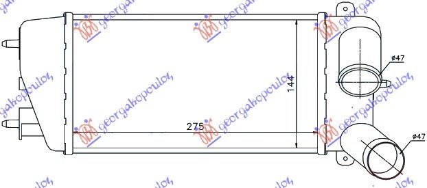 HLADNJAK INTERKULERA 1.4 HDi (275x147x64) CITROEN C2 2003-2008 (JM)