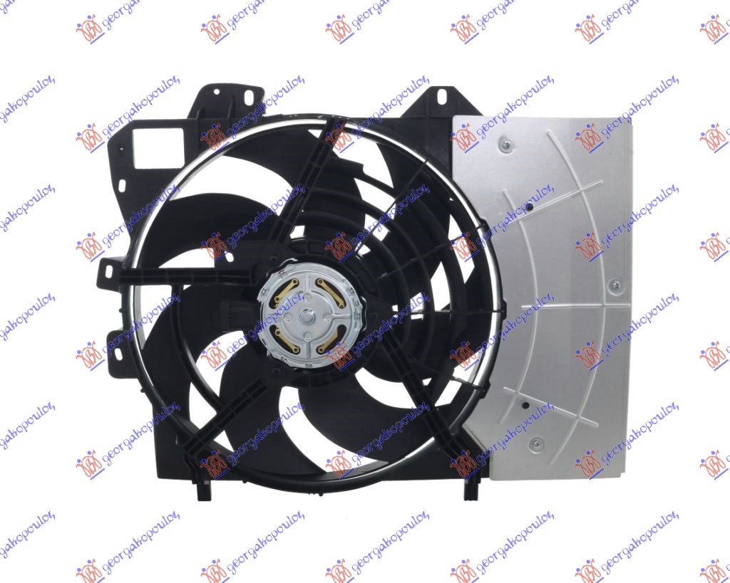 VENTILATOR KOMPLET (1 KONEKTOR) (38cm) CITROEN C2 2003-2008 (JM)