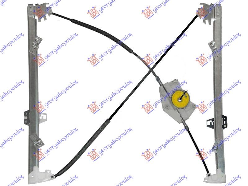 PODIZAC PREDNJEG PROZORA ELEKTRICNI (BEZ MOTORA) (A KVALITET) CITROEN C5 2001-2004 (DE/DC)