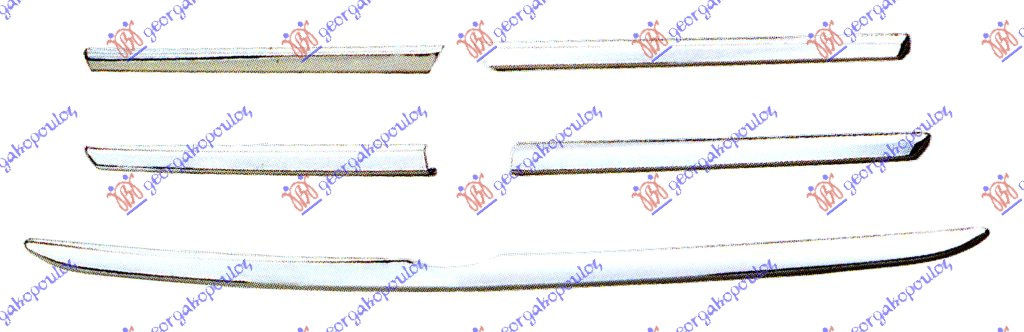 PVC MASKA HROM (SET) MERCEDES ML 1998-2005 (W163)