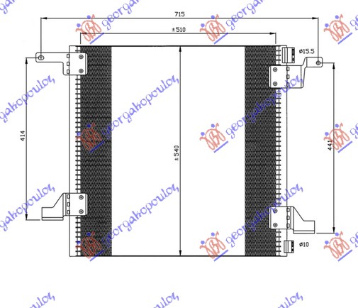 HLADNJAK KLIME (510x535x16) (2000-2005) MERCEDES ML 1998-2005 (W163)