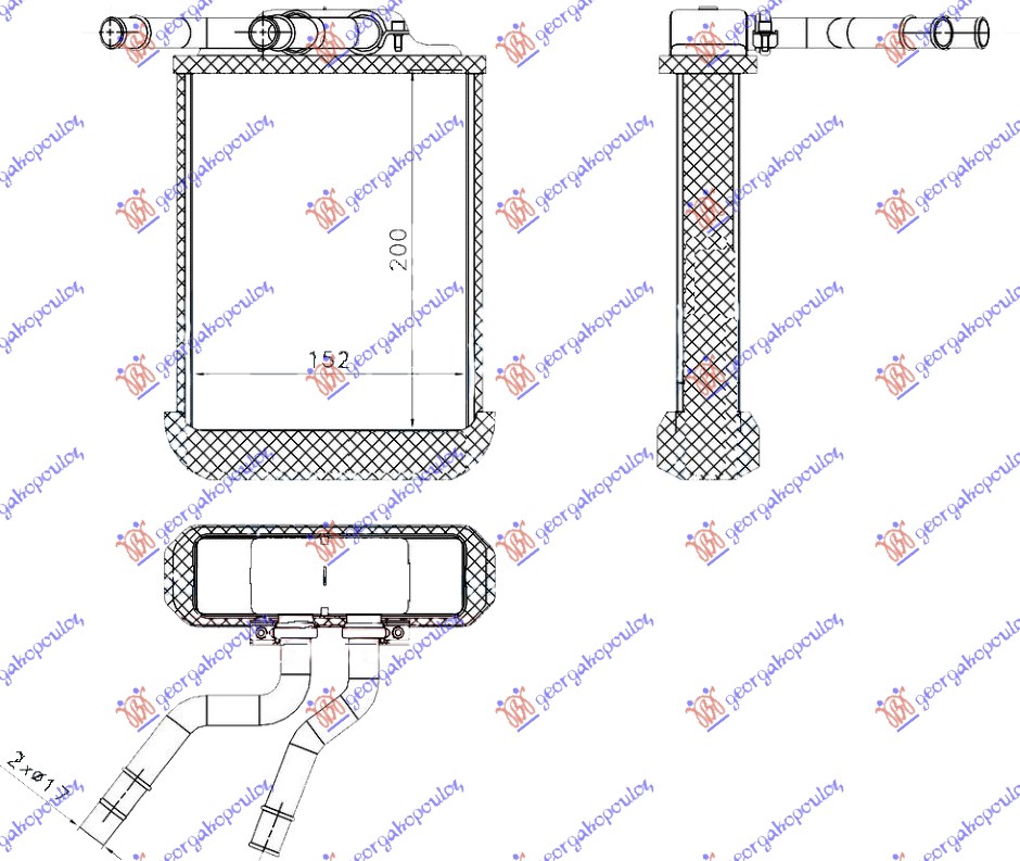 GREJAC KABINE (200x1547x32) MERCEDES ML 1998-2005 (W163)