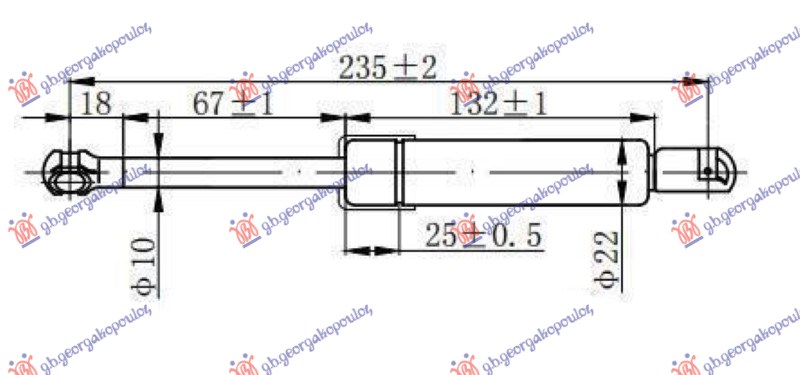 AMORTIZER HAUBE (234L-850N) MERCEDES ML 1998-2005 (W163)