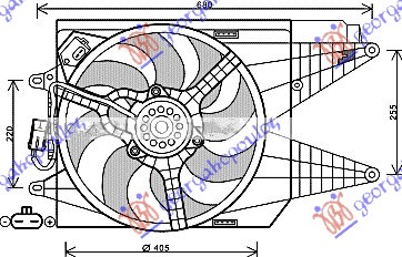 VENTILATOR KOMPLET (ABARTH) FIAT 500 2015- (312)