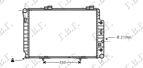 HLADNJAK MOTORA 2.0/2.3 BENZIN &SLK KOMPRESSOR (MAN/AUTO) (+AC) (61x42) MERCEDES SLK 1996-2004 (R170)