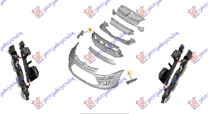 NOSAC PREDNJEG BRANIKA (SET 4 KOM) CITROEN C4 2004-2011 (LC//LA)