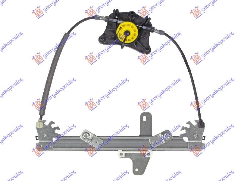 PODIZAC ZADNJEG PROZORA ELEKTRICNI (BEZ MOTORA) (A KVALITET) PEUGEOT 407 2004-2010 (6D/6C)