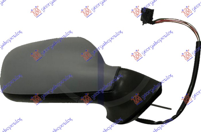 RETROVIZOR ELEKTRICNI SA GREJACEM (ELEKTRO-SKLOPIV) (SENZOR) (KONVEKSNO STAKLO) PEUGEOT 407 2004-2010 (6D/6C)