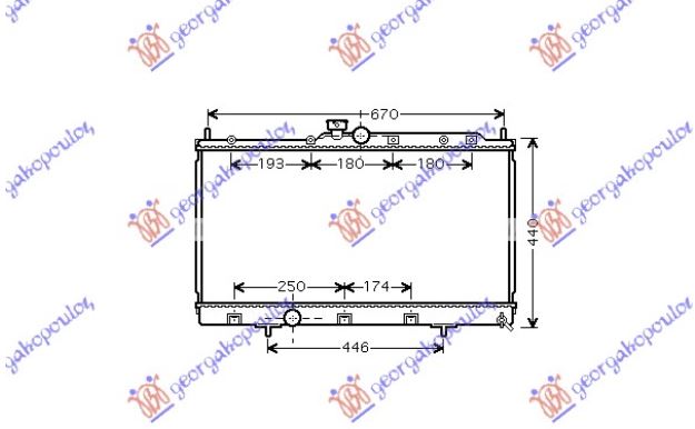 HLADNJAK MOTORA 1.3i 16V 1.6i 16V 2.0i 16V (37.5x68.5x16) (NRF/KOYO) MITSUBISHI LANCER 2004-2008 (CSA/CTA)