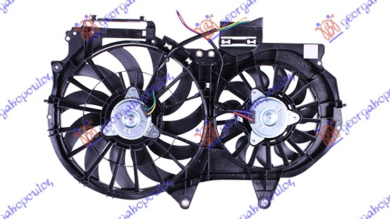 VENTILATOR (DUPLI) KOMPLET (1.6/1.8/2.0 BENZIN - 1.9/2.0 TDi DIZEL) (380/280mm) AUDI A4 2004-2007 (8E2/8E5)