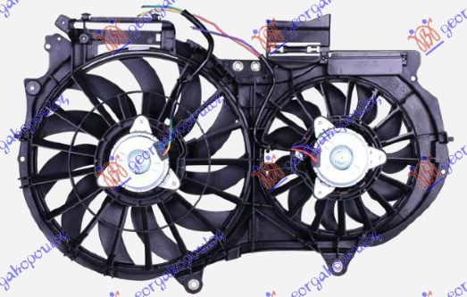VENTILATOR (DUPLI) KOMPLET (2.4-3.0-3.2 BENZIN) (380/280mm) AUDI A4 2004-2007 (8E2/8E5)