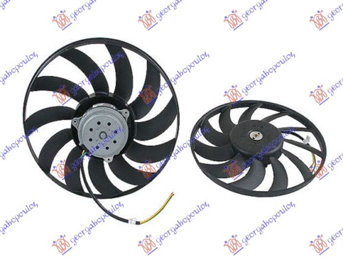 VENTILATOR (MOTOR+ELISA) (BENZIN/DIZEL) (380mm) (400W) AUDI A4 2004-2007 (8E2/8E5)