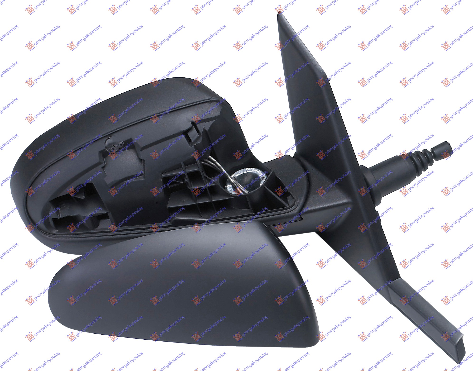 RETROVIZOR MEHANICKI SA SAJLOM PM (A KVALITET) (KONVEKSNO STAKLO) MITSUBISHI COLT 2008-2012 (Z3 A/Z2 A)