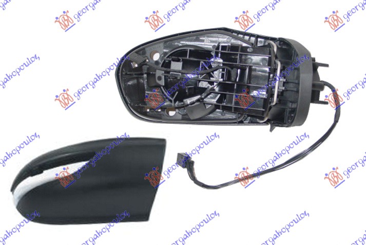 RETROVIZOR ELEKTRICNI SA GREJACEM (ELEKTRO-SKLOPIV) (MIGAVAC) -2008 (A KVALITET) (ASFERICNO STAKLO) MERCEDES B CLASS 2006-2008 (W245)