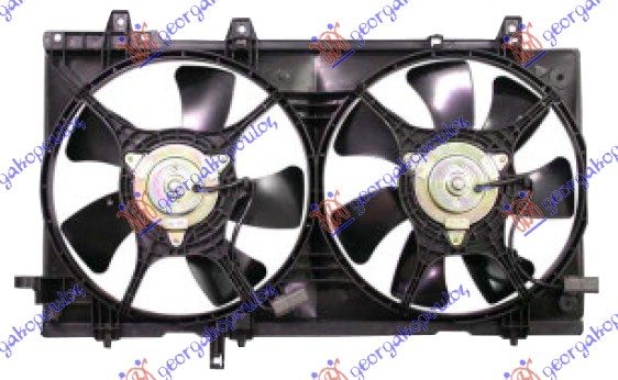 VENTILATOR HLADNJAKA (DUPLI) KOMPLET (BENZIN) (SA TURBO) SUBARU FORESTER 2002-2008 (SG/SH)