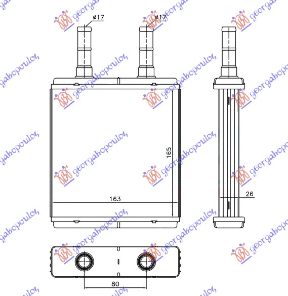 GREJAC KABINE (165x163) HYUNDAI GETZ 2006-2010 (TB)