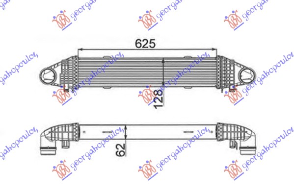 HLADNJAK INTERKULERA 1.8i 16VG. - 2.1 Cdi (62x12) 100-150 KW MERCEDES E CLASS 2009-2013 (W212)