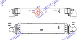 HLADNJAK INTERKULERA 2.1-3.0 CDi (625x143x62 MERCEDES E CLASS 2009-2013 (W212)