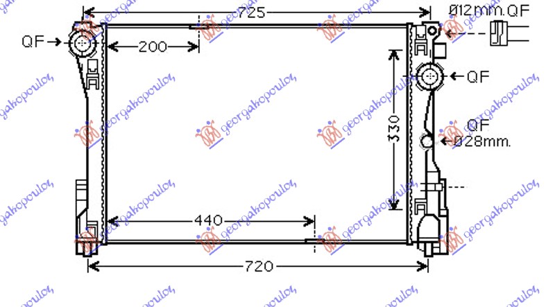 HLADNJAK MOTORA 2.1 DIZEL (AUTO) (640x420) (CEV 9mm) MERCEDES CLS COUPE 2014-2018 (W218)