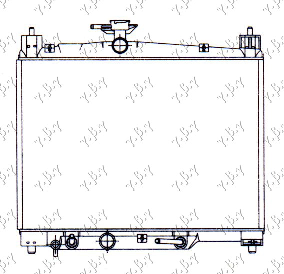 HLADNJAK MOTORA 1.0 BENZIN Vti (AUTO) (350x490) TOYOTA YARIS I 1999-2005 (P1)