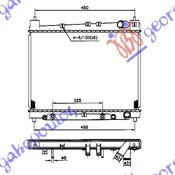 HLADNJAK MOTORA 1.3/1.5 (AUTO) (35x49) TOYOTA YARIS VERSO 1999-2006 (P2)