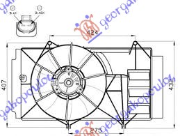 VENTILATOR KOMPLET (1.4 D4D) TOYOTA YARIS I 1999-2005 (P1)
