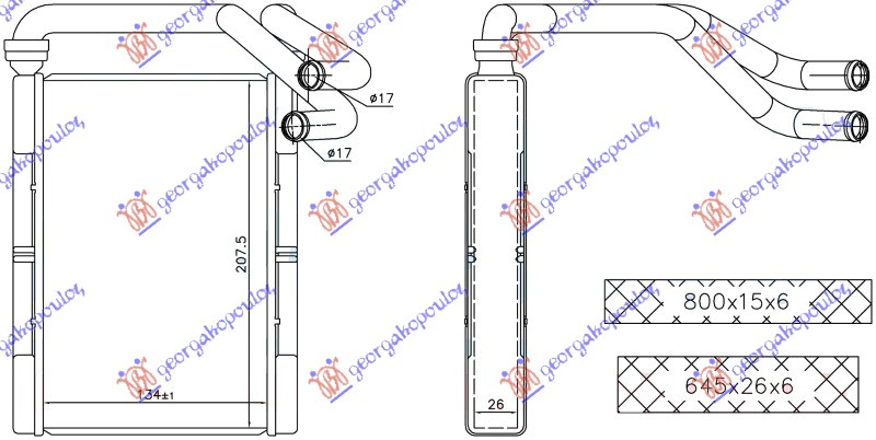 GREJAC KABINE (134x208x260) TOYOTA YARIS I 1999-2005 (P1)