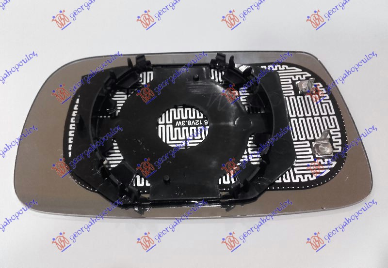 STAKLO RETROVIZORA SA GREJACEM -2003 (FRANCUSKA) (KONVEKSNO) TOYOTA YARIS I 1999-2005 (P1)